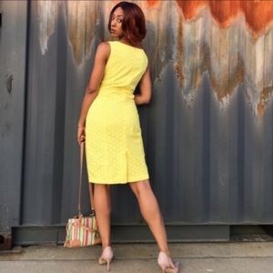 Talbots Yellow Eyelet Dress